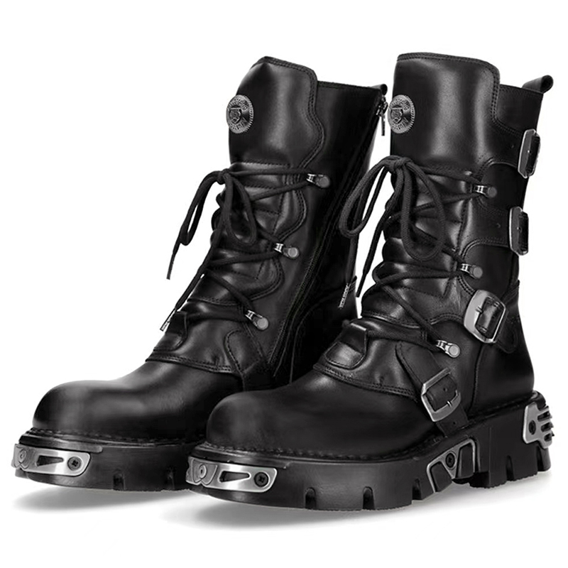 Men'S Accessories Leather - мужские роскошные модные высокие мотоциклетные ботинки