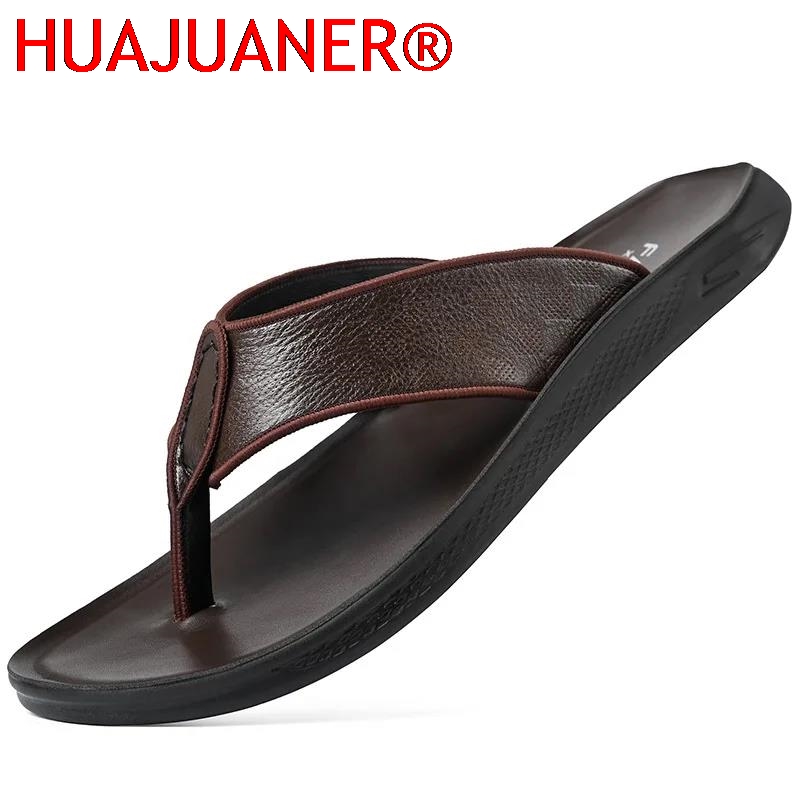 Men'S Accessories Leather - Мужские повседневные уличные сандалии, летние нескользящие