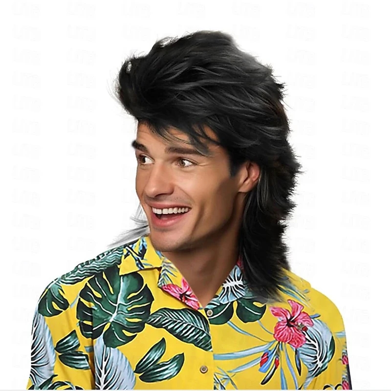 Мужские черные парики из синте – обзор и цена Men'S Accessories In The 80S